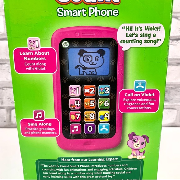LeapFrog Chat And Count Smart Phone Violet - Infant Kids Learning Toys - NEW - Picture 7 of 10